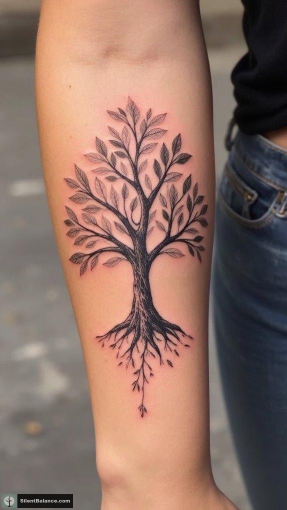 seasonal family tree tattoos