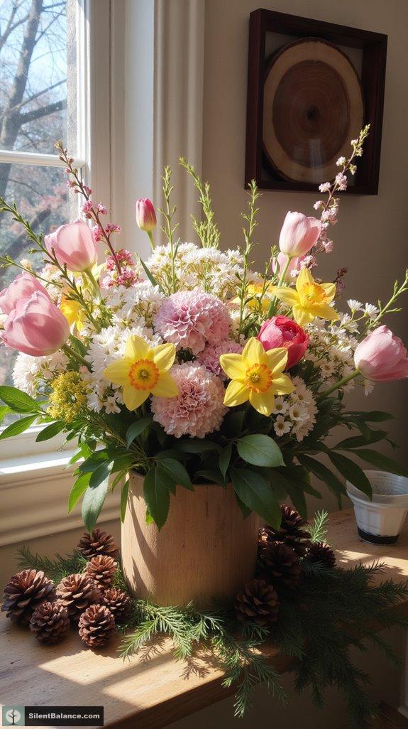 seasonal floral arrangement beauty