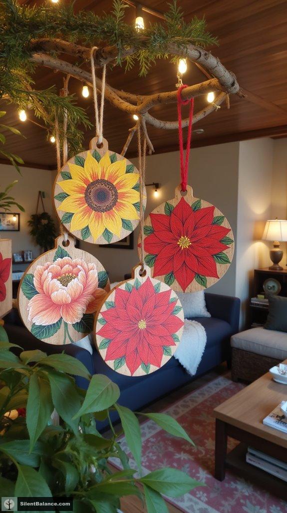 seasonal flower woodburning projects