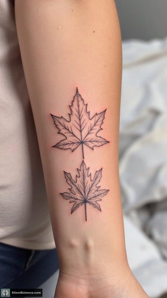 seasonal leaf tattoo symbolism