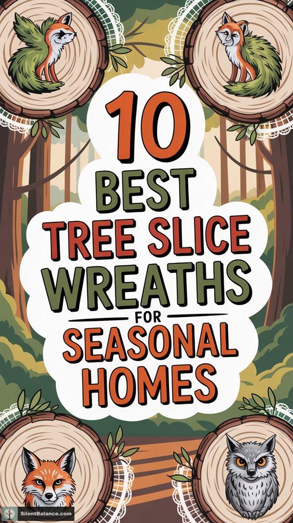 seasonal tree slice wreaths