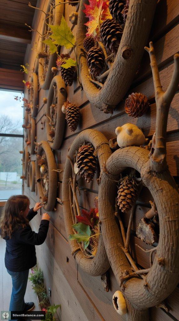 seasonal wood cluster decor