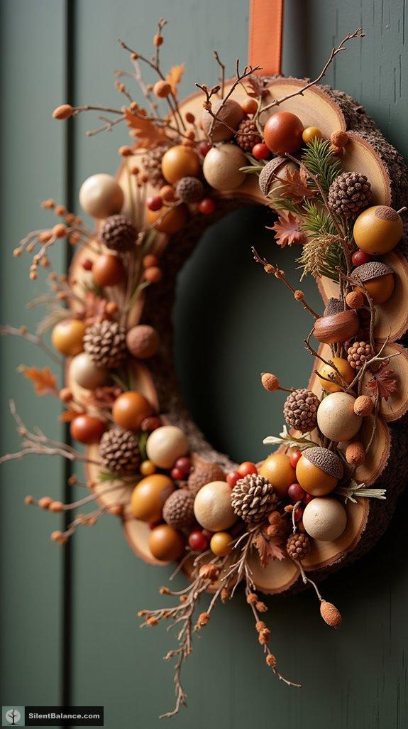 seasonal woodland wreath embellishments