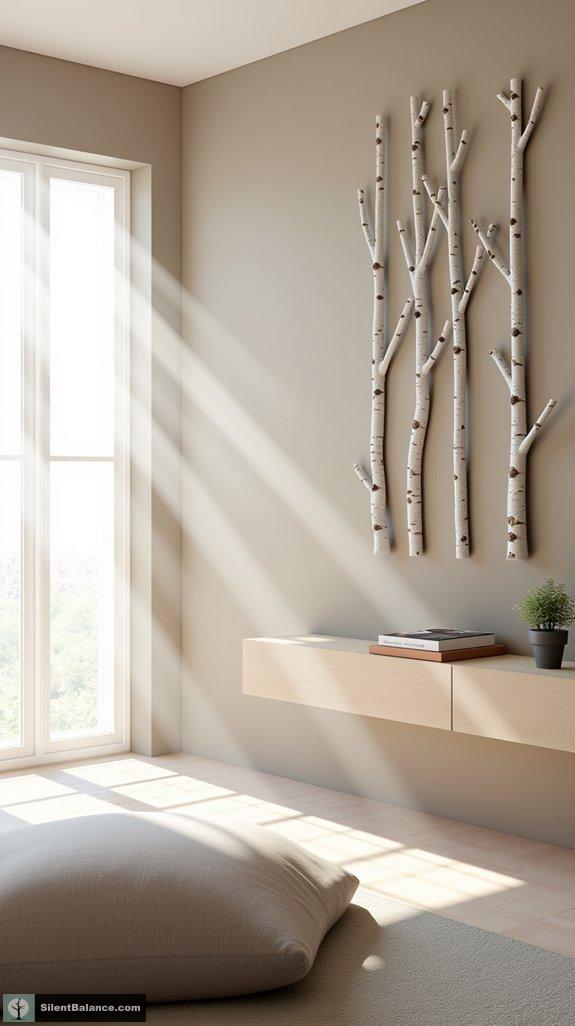 securely install birch sculpture