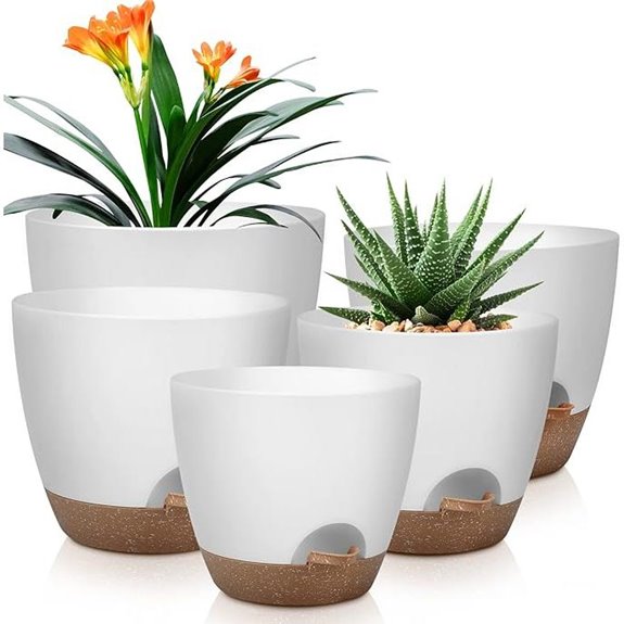 QRRICA Self-Watering Plant Pots Set of 5