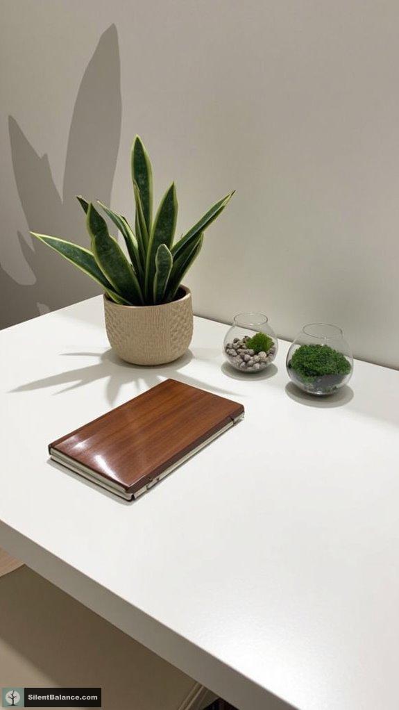 serene minimalist workspace design