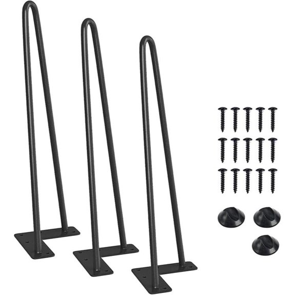 SMARTSTANDARD 16 Industrial Metal Hairpin Legs (Set of 3)