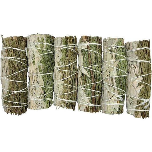 White Sage and Cedar Smudge Sticks Set of Six