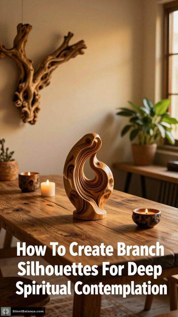 silhouette branches for reflection