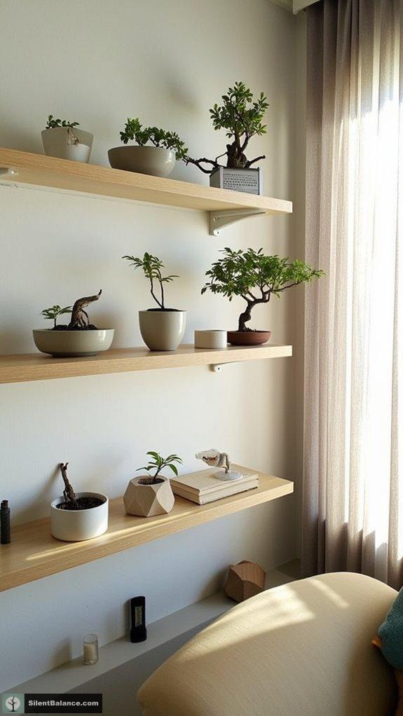 simple neutral colored bonsai pots