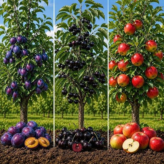 6 Live Fruit Trees Backyard Orchard Bundle