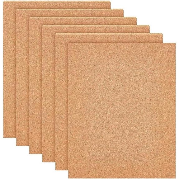 Benecraft 6-Pack Self-Adhesive Cork Sheets (12x8)