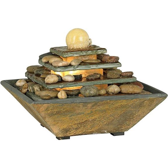 Small Zen Indoor Fountain with Light and Waterfall