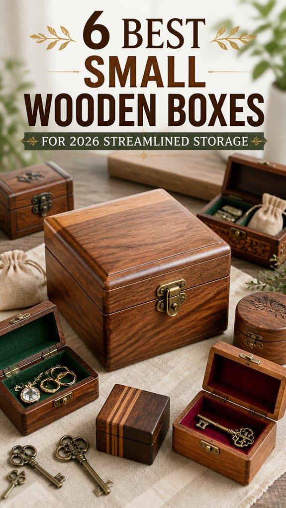 small wooden storage boxes