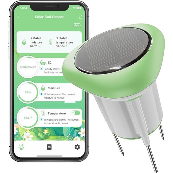 Smart 3-in-1 Soil Moisture Temperature Fertility Meter