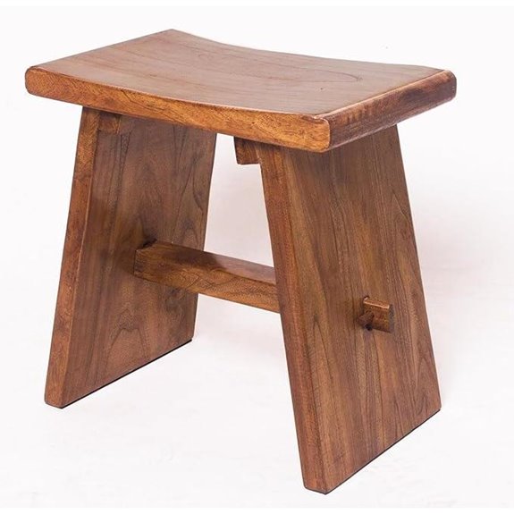 Solid Wood Teak Shower Stool and Garden Bench