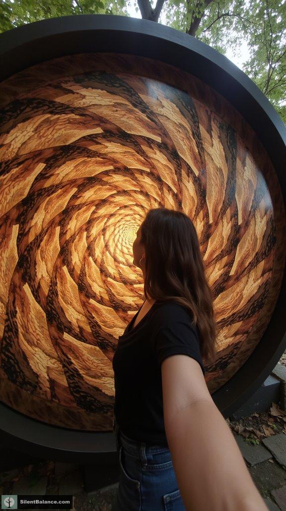spiral wood art decor