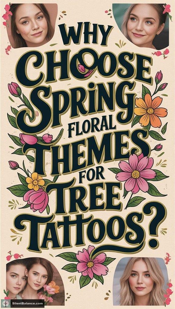 spring floral tree tattoos