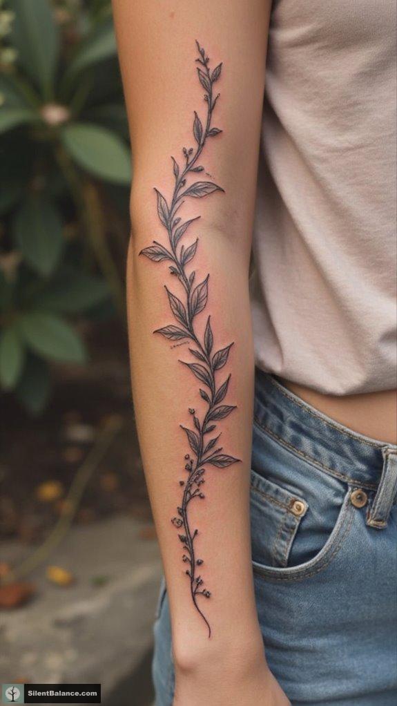 spring vine tattoo rebirth