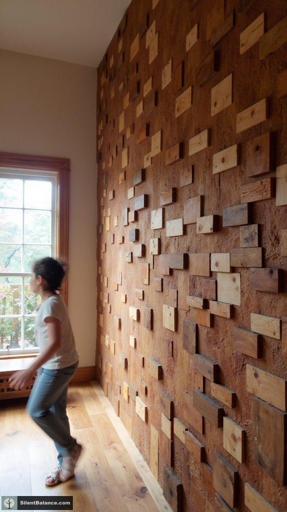 staggered wood blocks decor