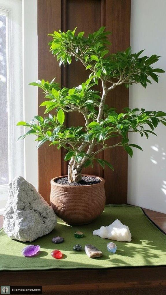 stone and bonsai decor