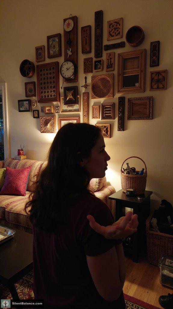 strategic wall display arrangement