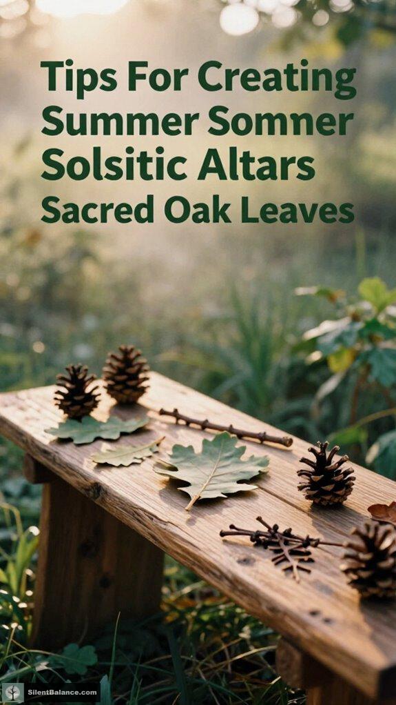 summer altar with oak