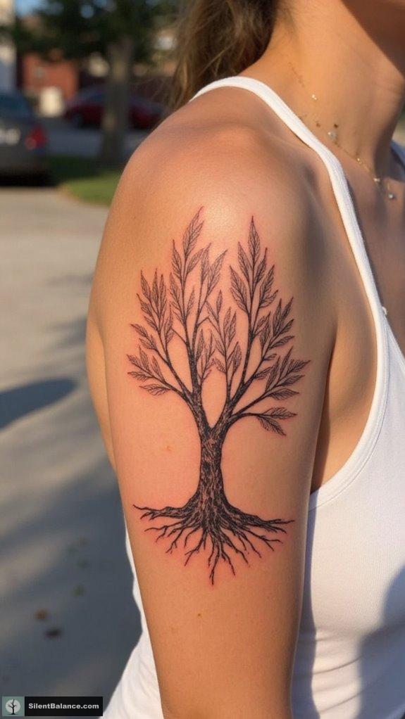 summer sunlit tree motifs