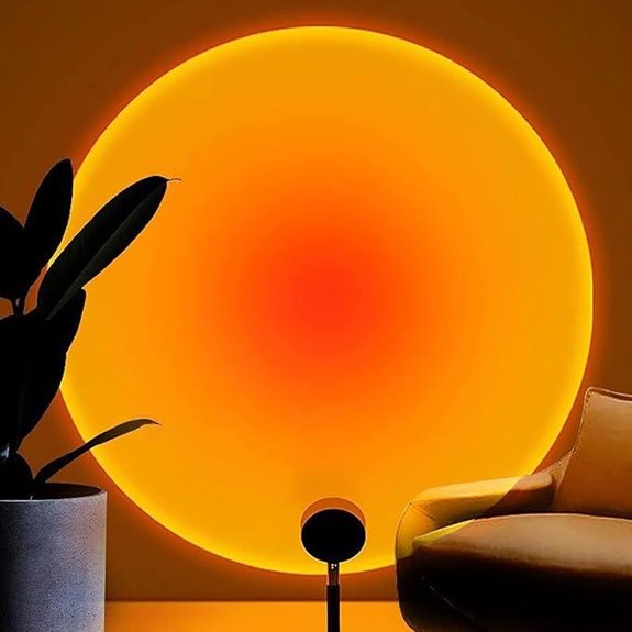Balkwan Sunset Projection Lamp with Rainbow & Stand