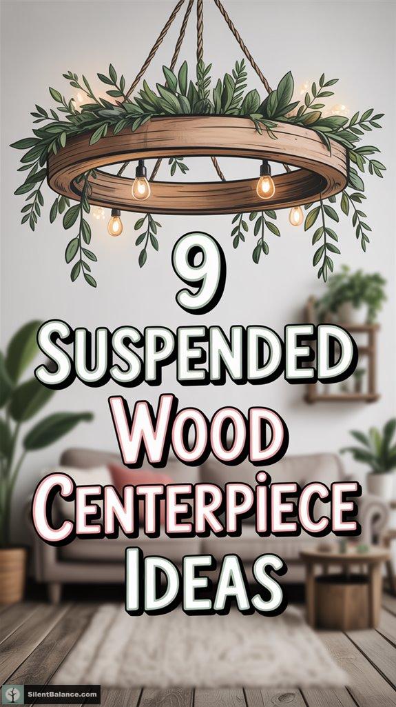 suspended wood centerpiece inspiration