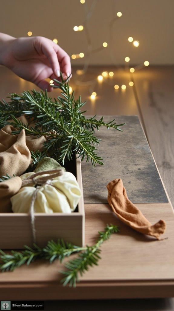 sustainable wooden gift wrapping