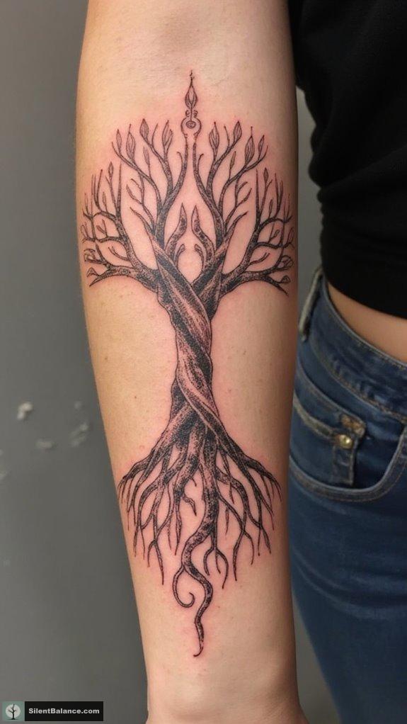 symbolic tree of life tattoo