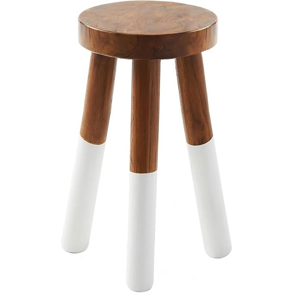 Teak Round Dip Dyed Stool/Side Plant Table