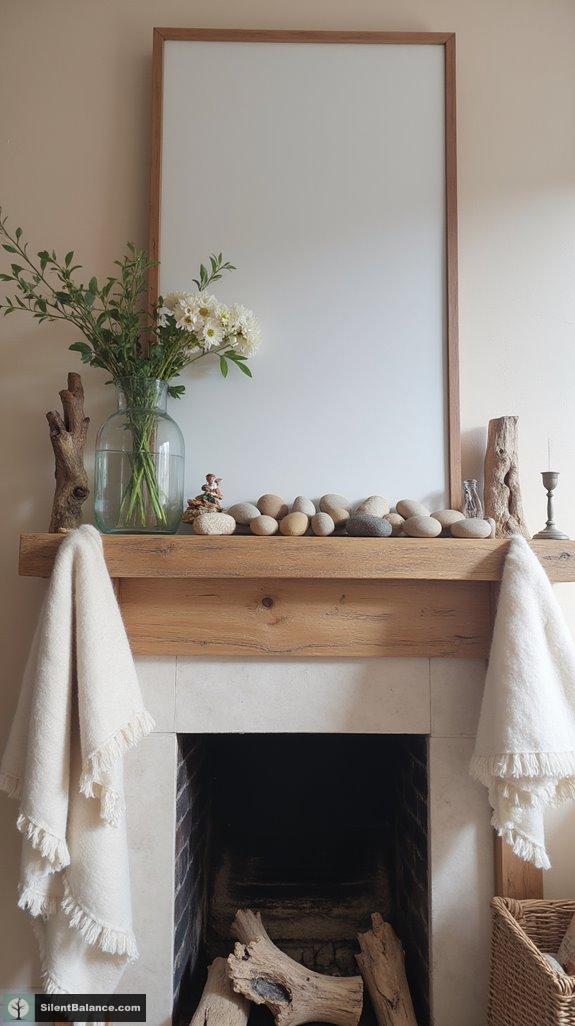 textural contrast with driftwood