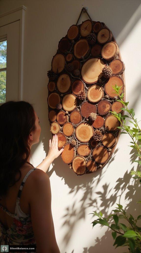 textured natural wood decor