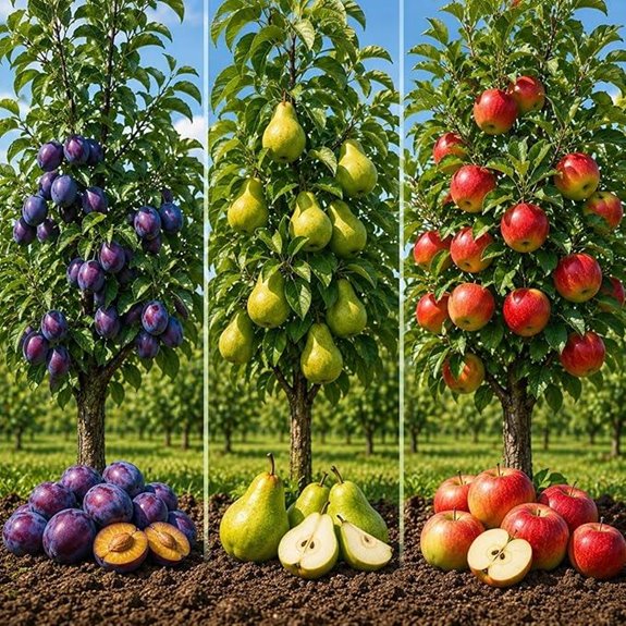 Apple Plum & Pear Trees (3 Pack)