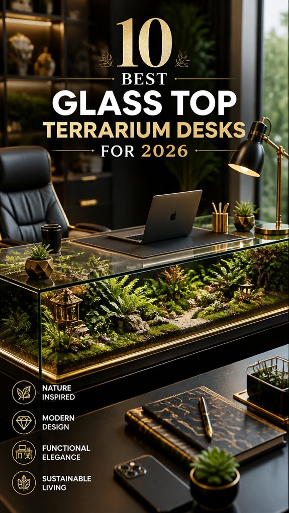 top glass terrarium desks
