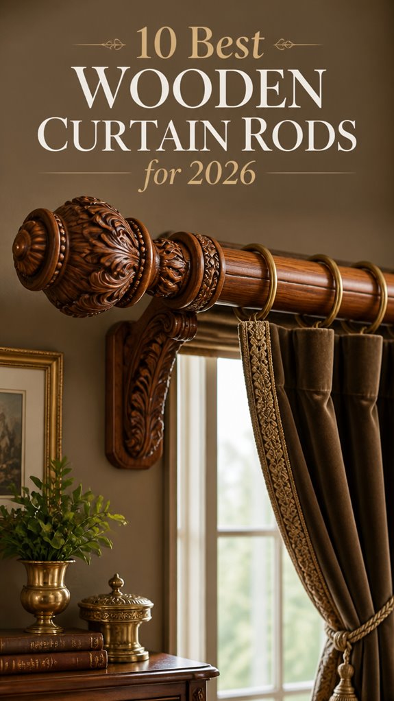 top wooden curtain rods