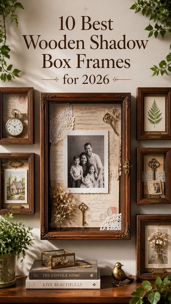 top wooden shadow box frames