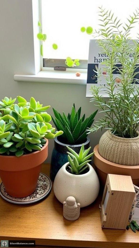 transform desk greenery aesthetically