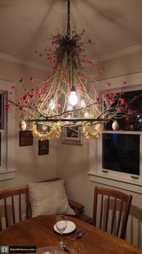 transform seasonal twig chandeliers