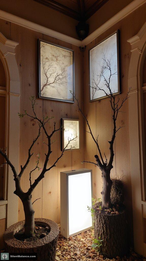 transparent branch wall decor