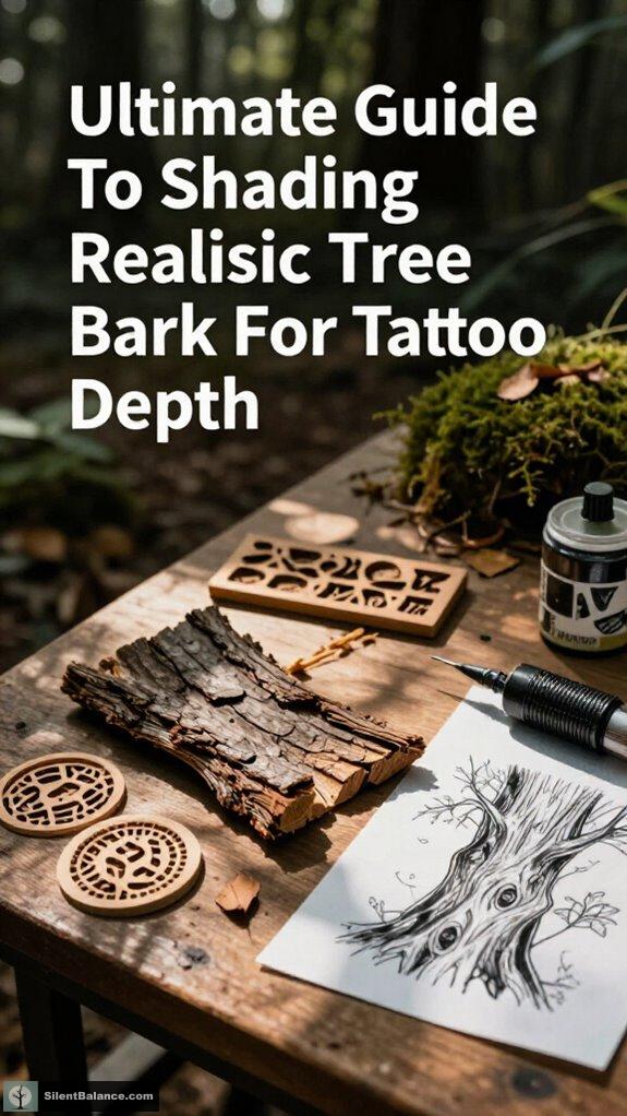 tree bark tattoo shading