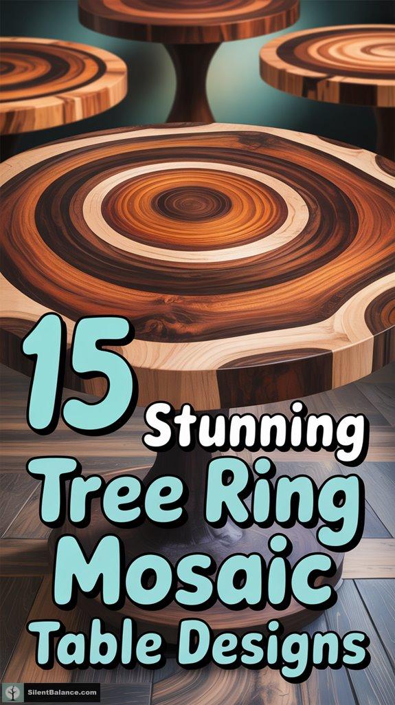 tree ring mosaic tables