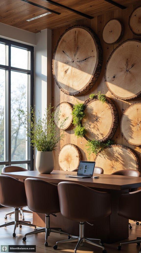 tree slice art integration