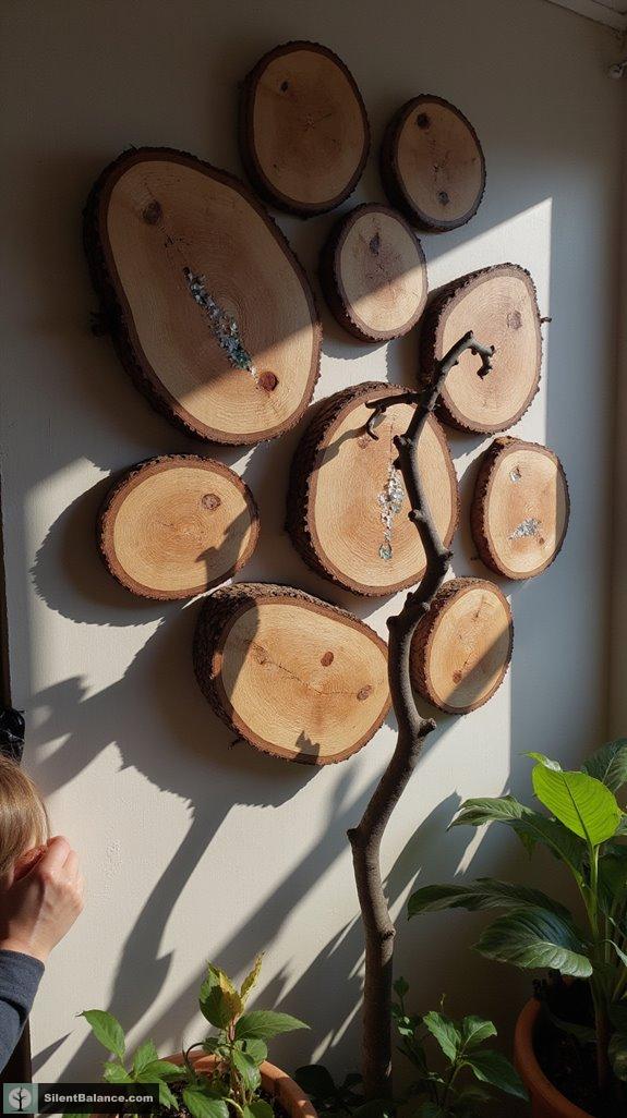 tree slices and materials