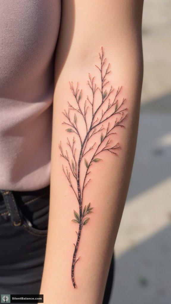 tree tattoos seasonal themes