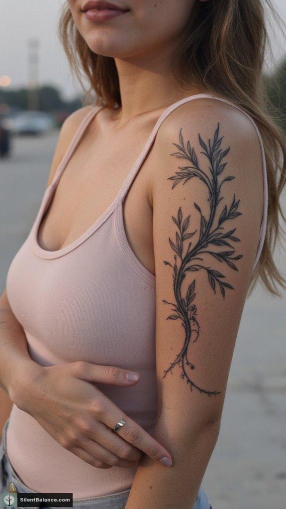 tree tattoos symbolize growth