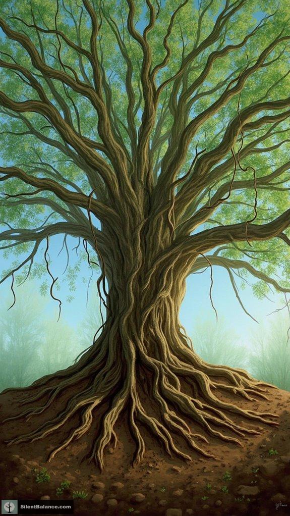 trees bridging conscious realms