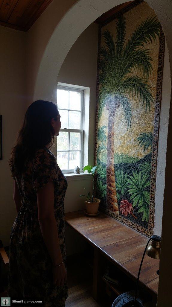 tropical mosaic home decor